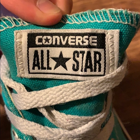 teal converse - Picture 4 of 4